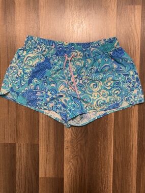 LILLY PULITZER Luxletic Women’s Small Blue Athletic Running Shorts